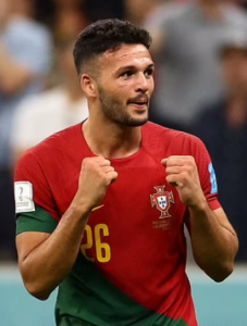 Gonçalo Ramos na seleção portuguesa na partida